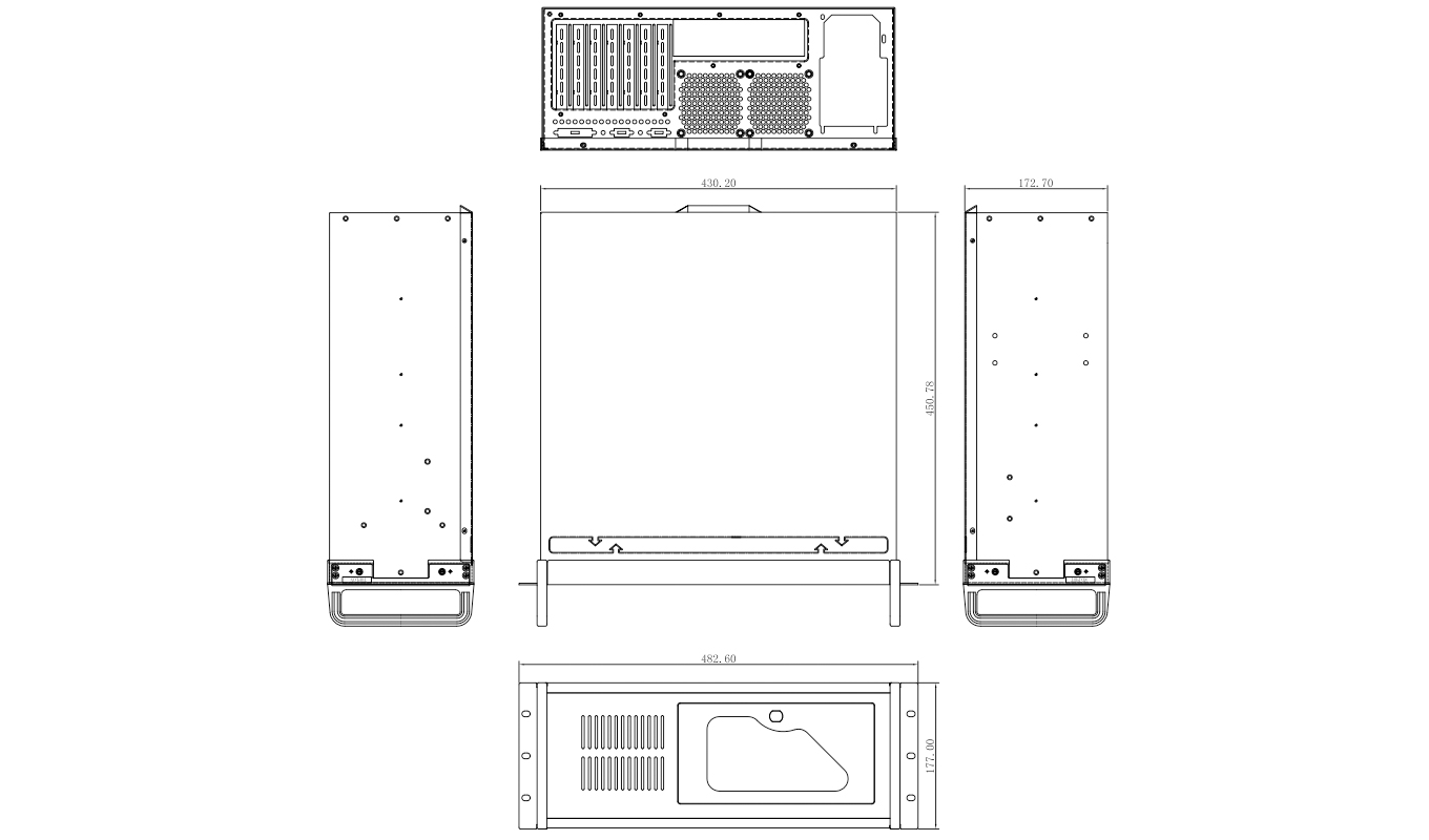 Dimension of 4U Rackmount PC